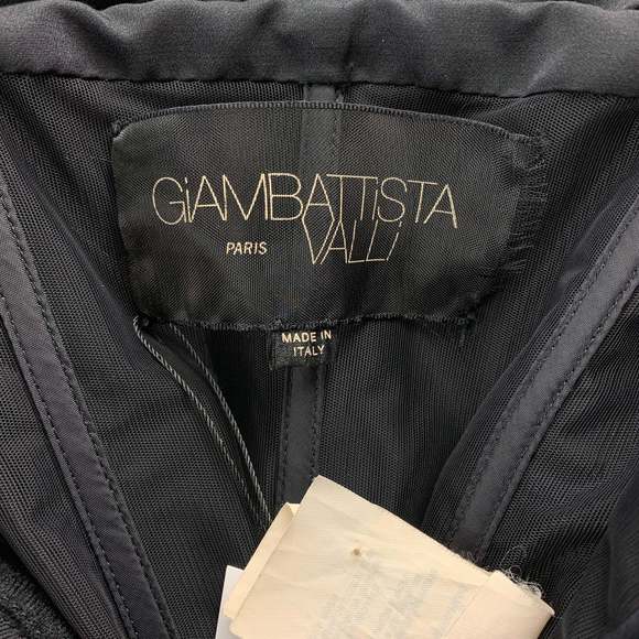 GIAMBATTISTA VALLI Black Cotton  Silk Ruffled Strapless Cocktail Dress - Picture 5 of 5